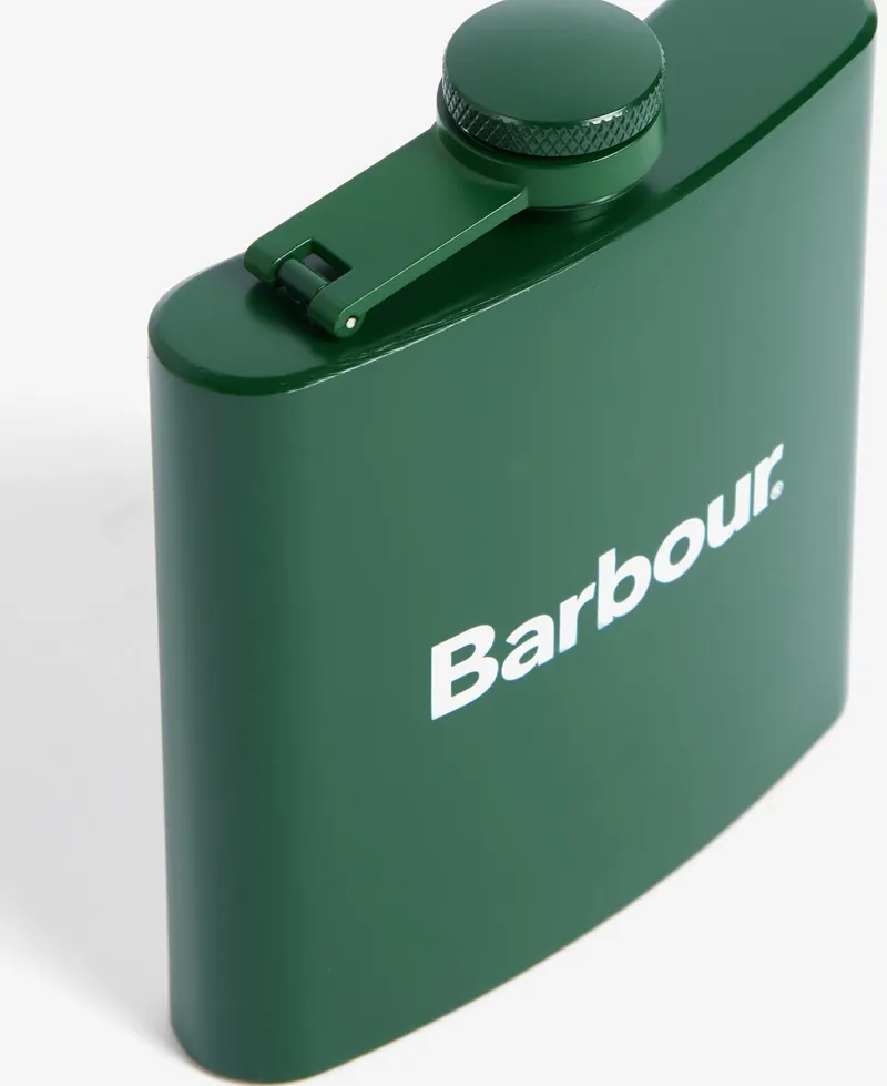 Barbour Logo Hip Flask Green-3